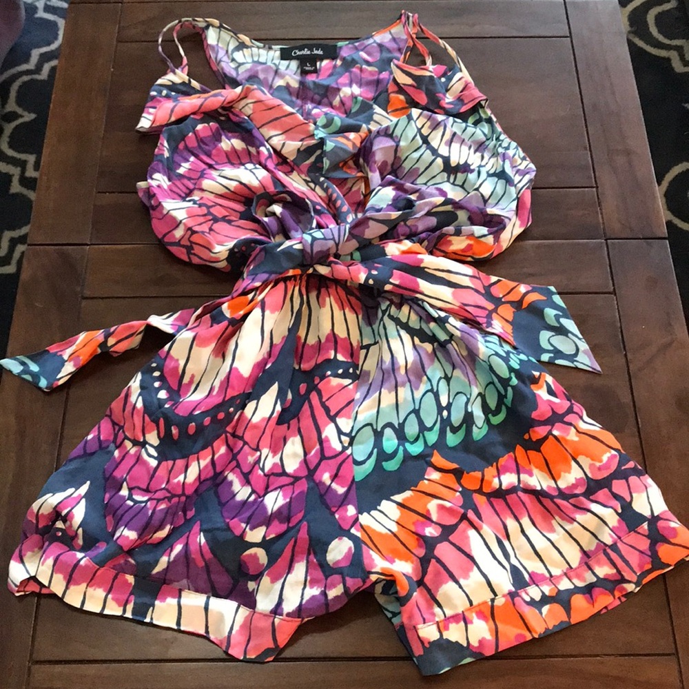 Patterned Silk Romper